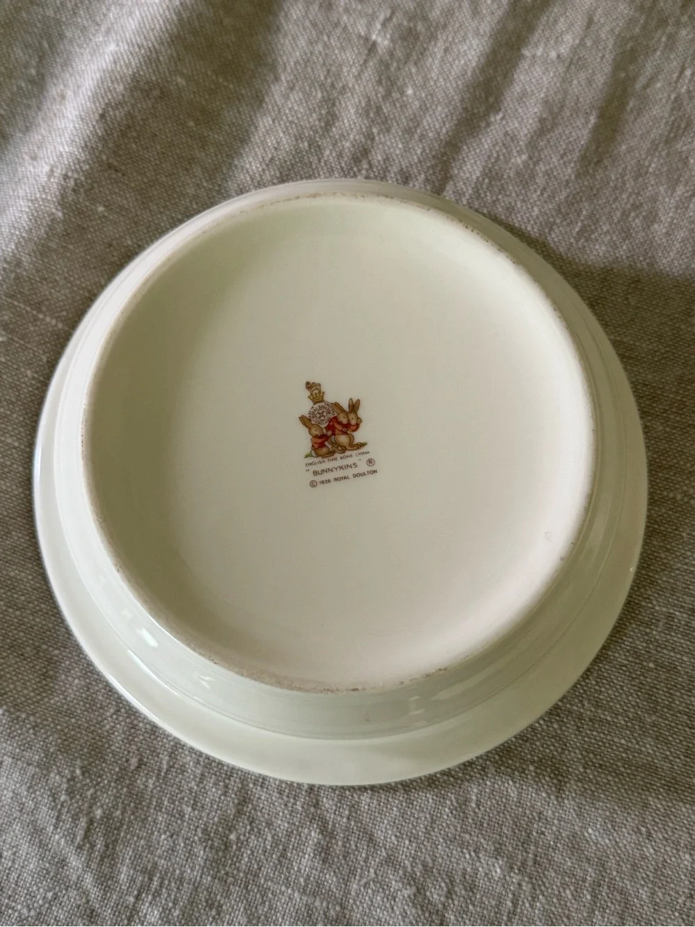vintage Royal Dalton Bunnykins baby plate set Petrol Sports Car discontinued